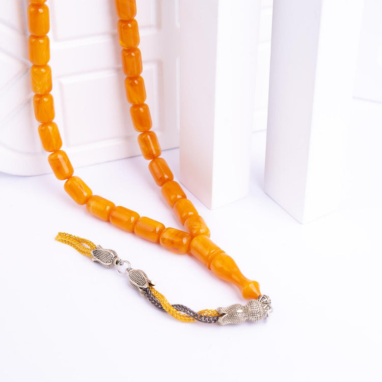 Ve Tesbih Capsule Cut Squeezed Amber Prayer Beads 3