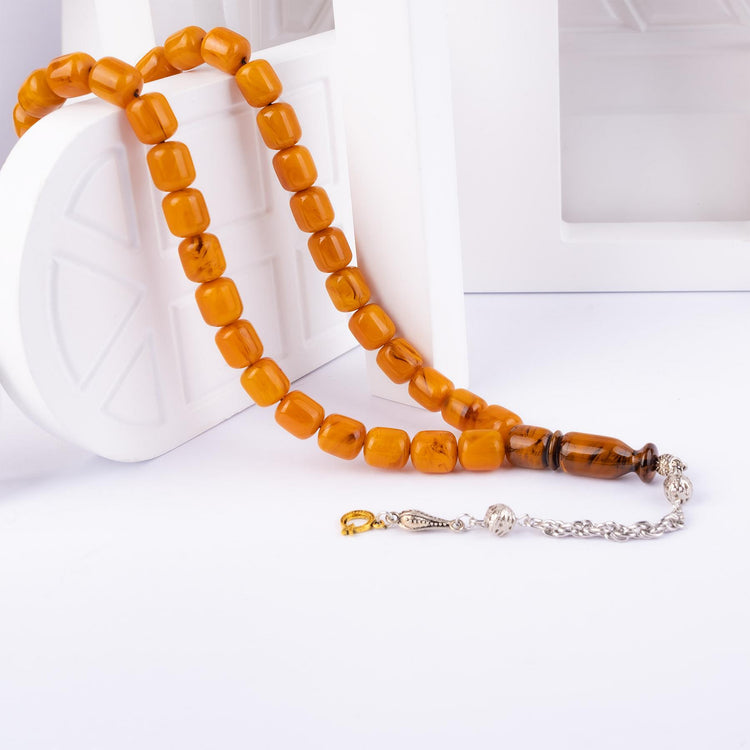 Ve Tesbih Capsule Cut Squeezed Amber Prayer Beads 1