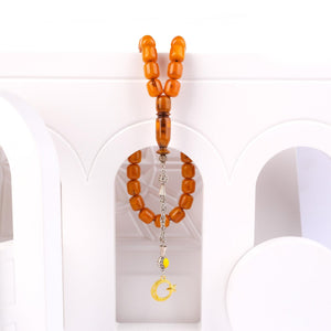 Ve Tesbih Capsule Cut Squeezed Amber Prayer Beads 2