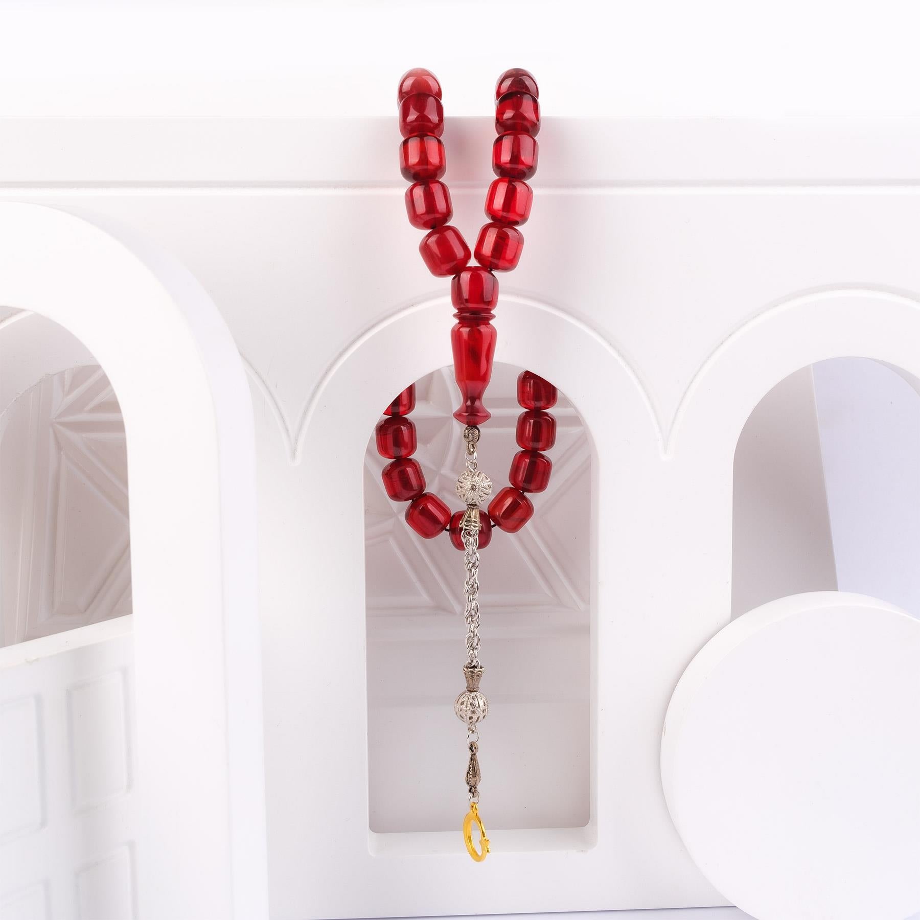 Ve Tesbih Capsule Cut Squeezed Amber Prayer Beads 2