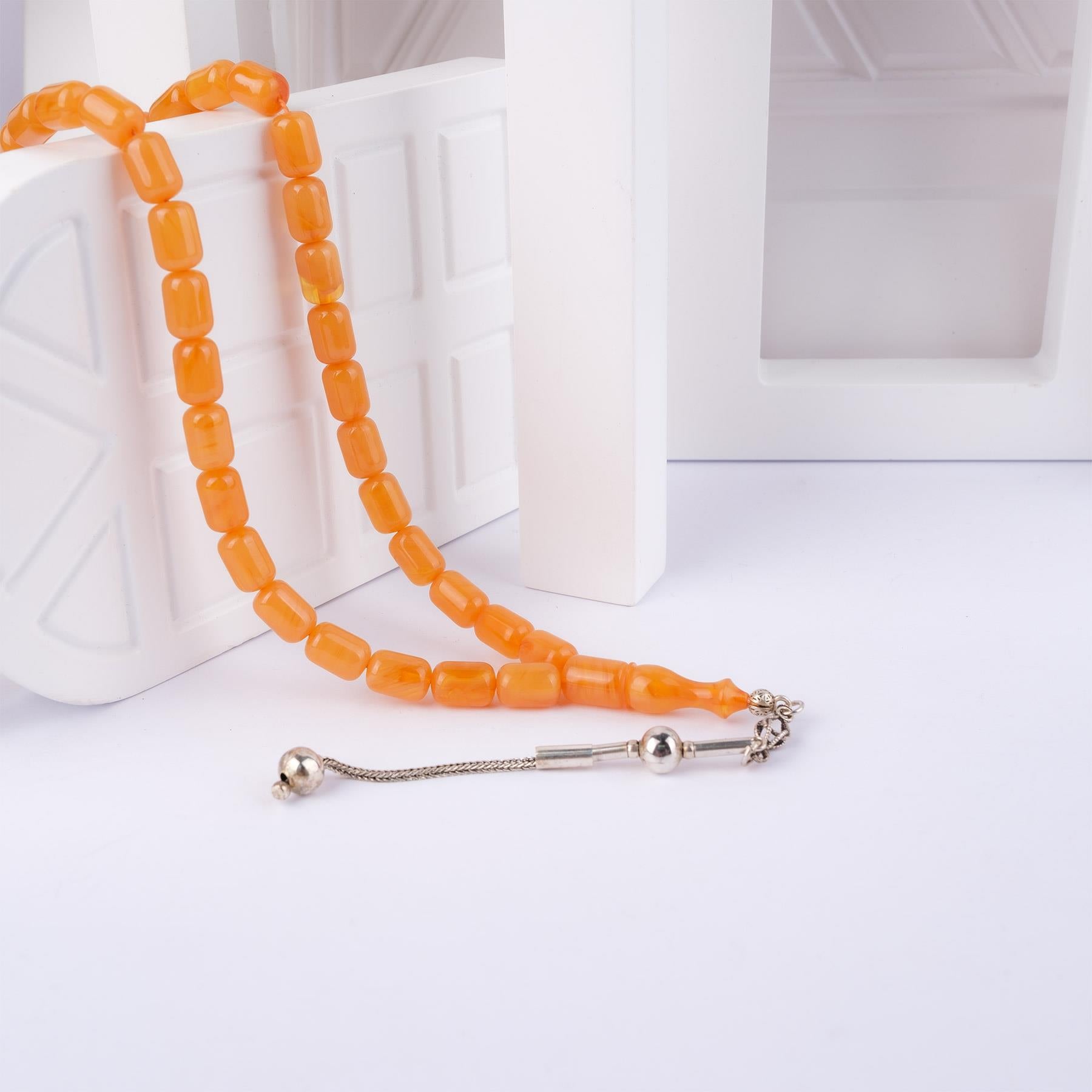 Ve Tesbih Capsule Model Pressed Amber Prayer Beads 1