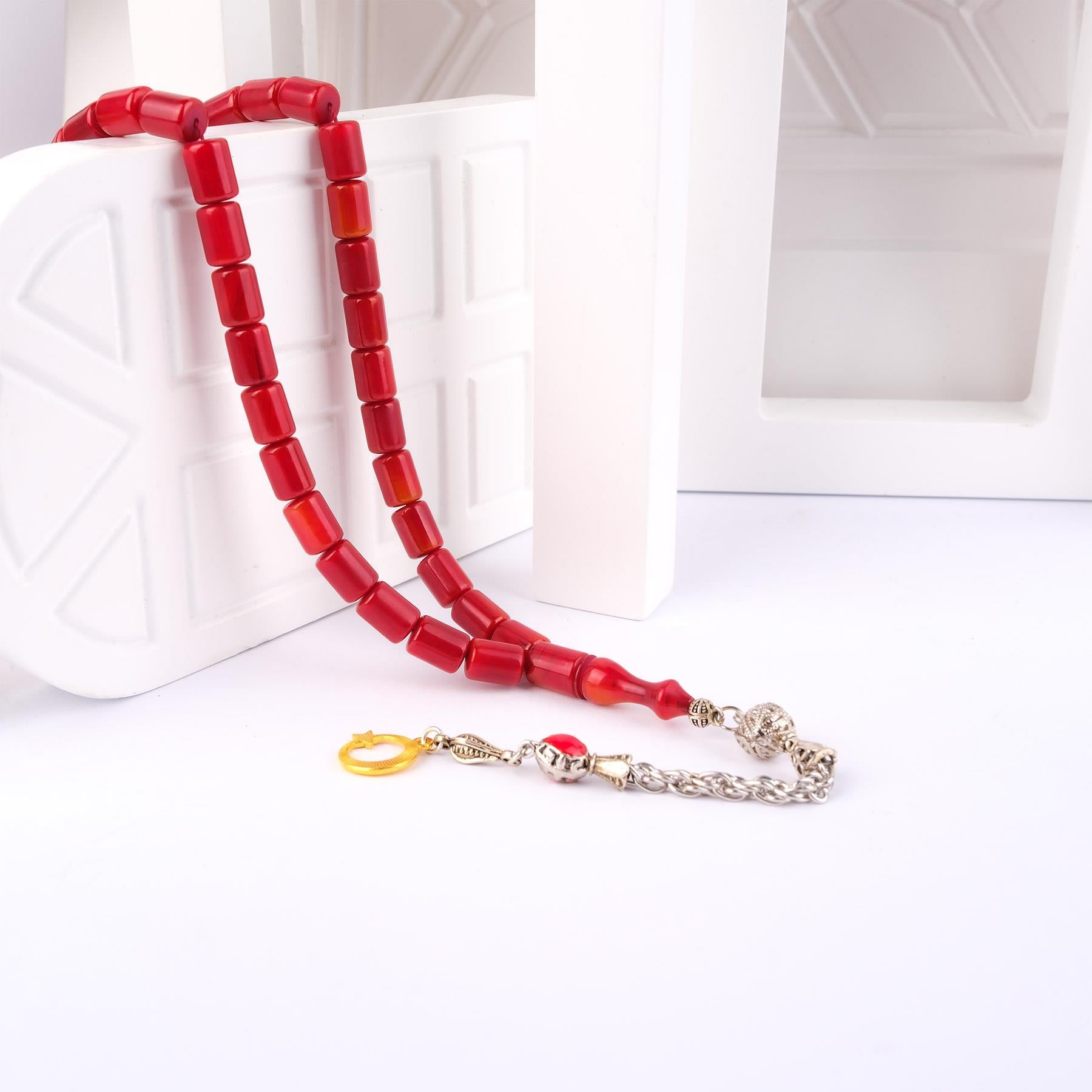 Ve Tesbih Capsule Model Pressed Amber Prayer Beads 1