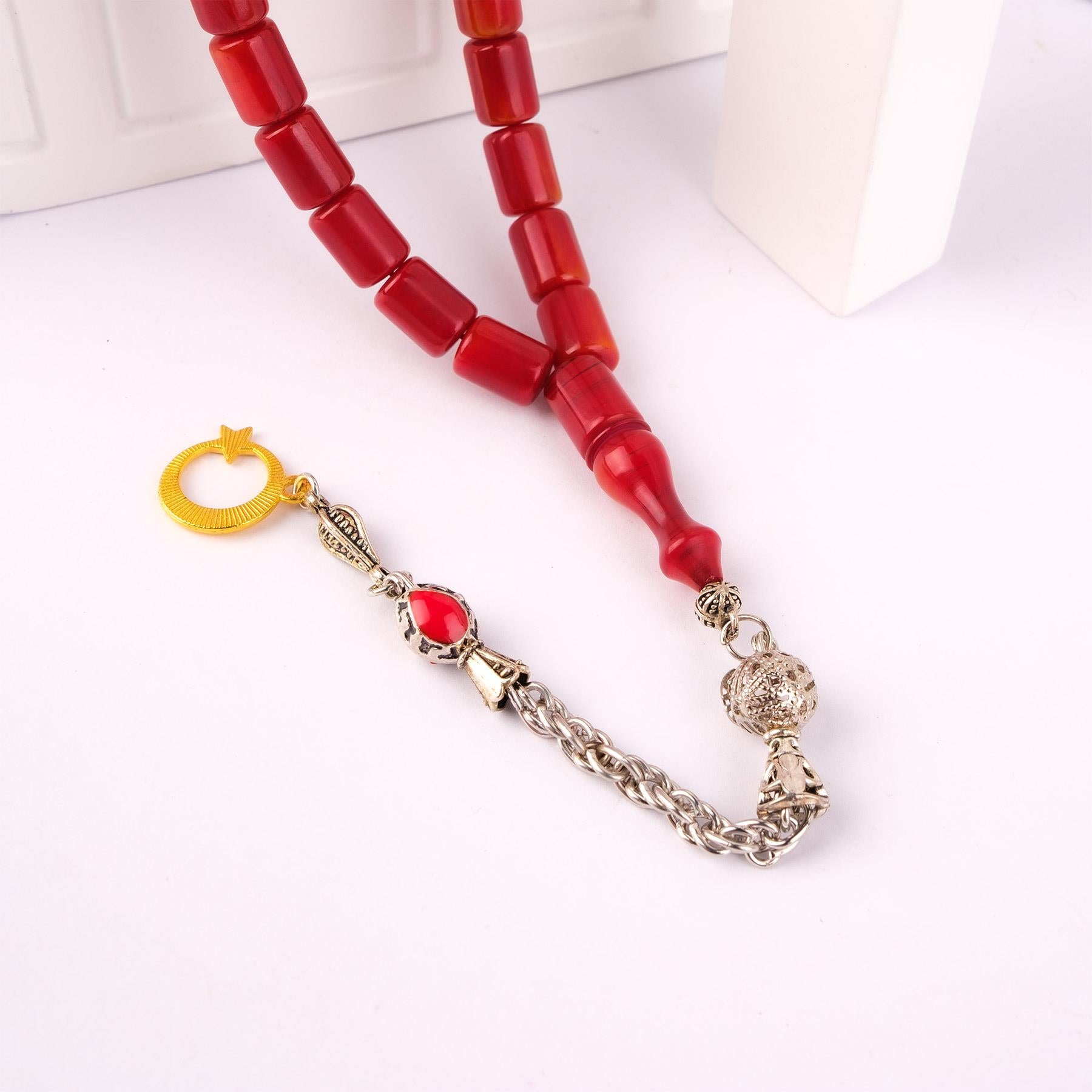 Ve Tesbih Capsule Model Pressed Amber Prayer Beads 2