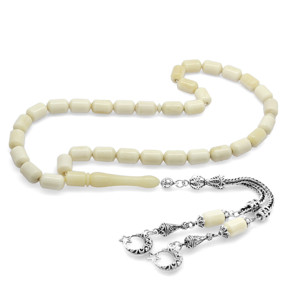 Camel Bone Rosary with Star and Crescent Tassels