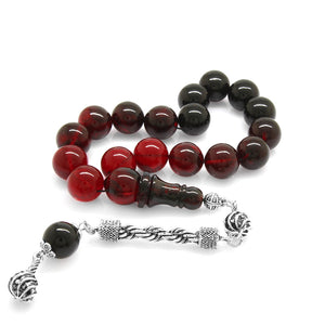  Red-Black Fire Amber Efe Rosary