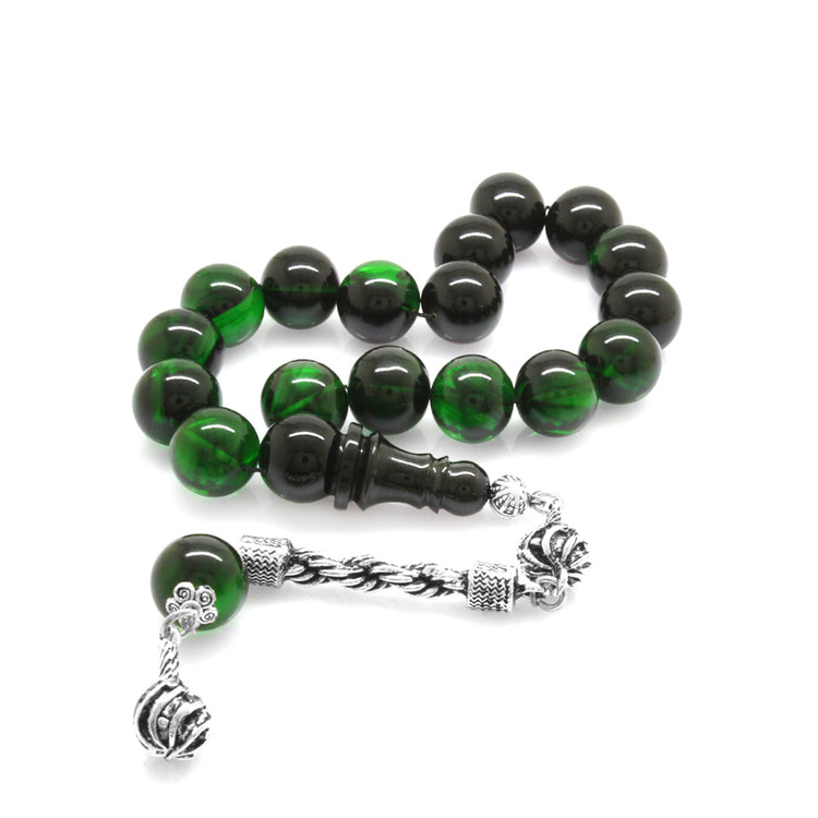Green-Black Fire Amber Efe Rosary