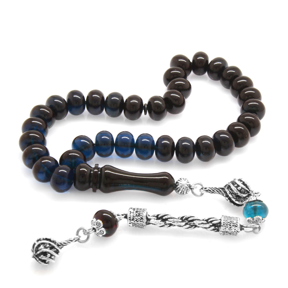  Blue-Black Amber Rosary