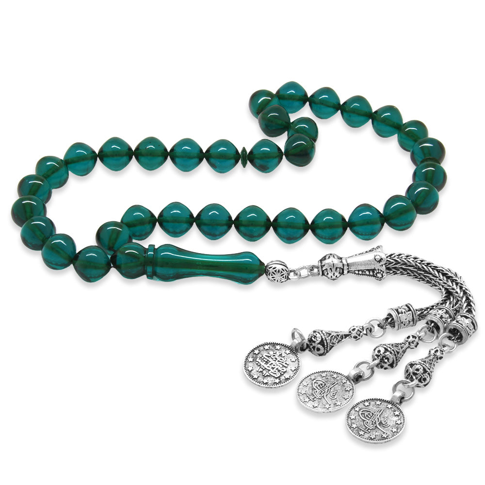  Turquoise Fire Amber Rosary