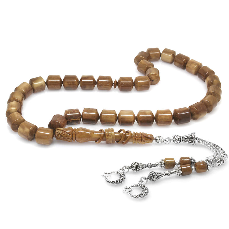 Large Size Kuka Prayer Beads with Tarnish Resistant Metal Tassels.