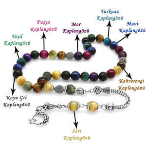 Multiple Tiger Eye Natural Stone Combination Energy Rosary 
