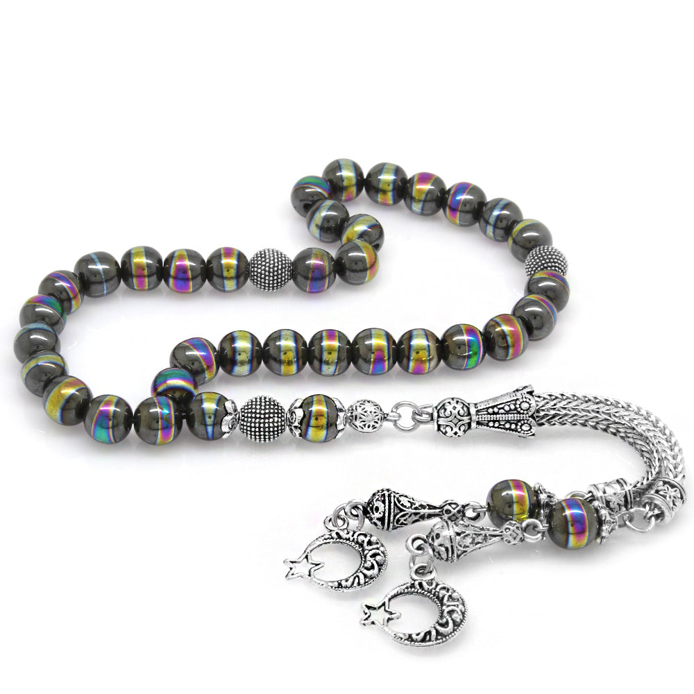 colorful Hematite Natural Stone Prayer Beads 