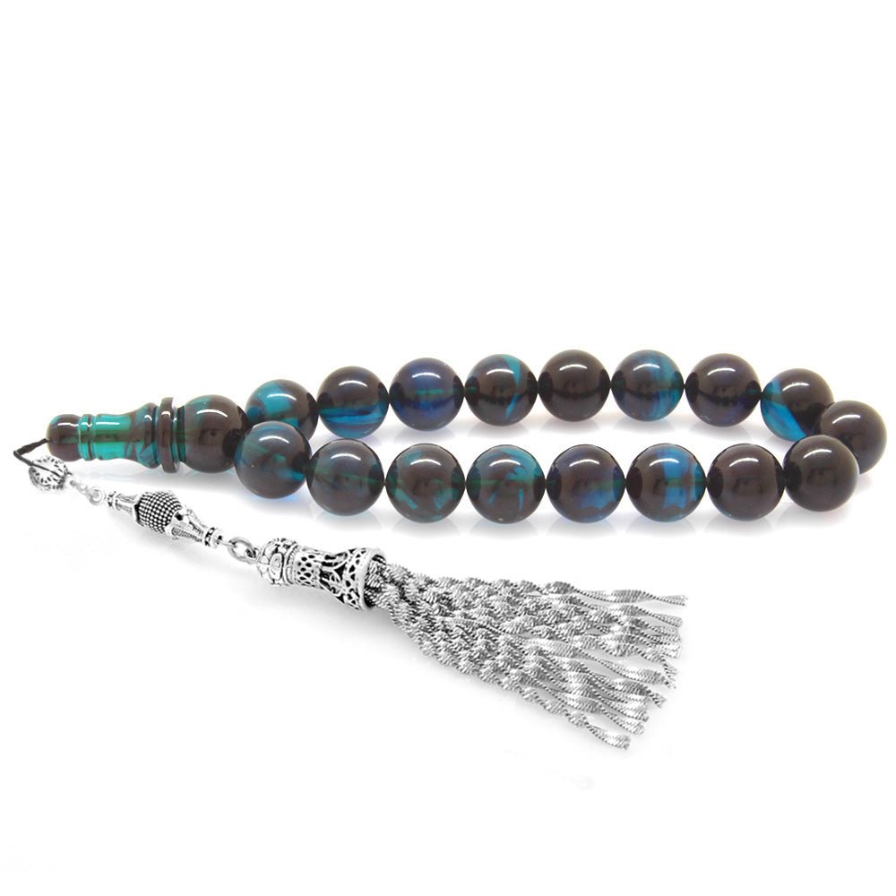 Amber Efe Rosary with Tarnish Resistant Metal Tassels