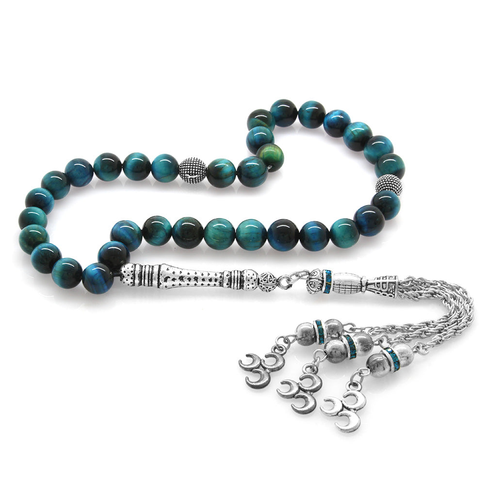  Turquoise Tiger Eye Natural Stone Prayer Beads