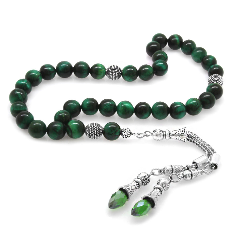 Green Tiger Eye Stone Prayer Beads