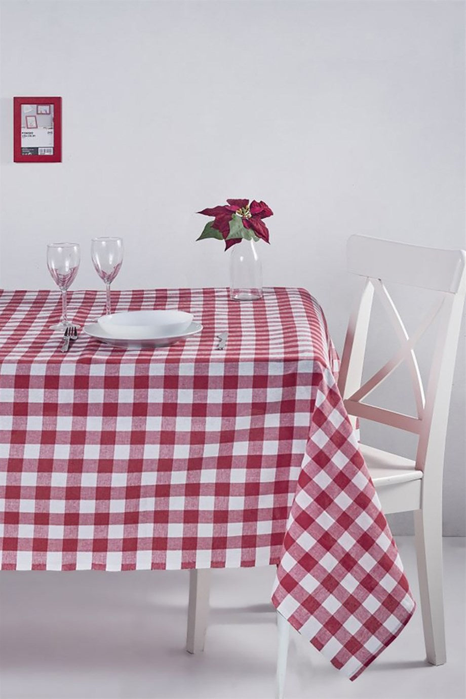 DENIZLI CONCEPT Checkered Tablecloth Red