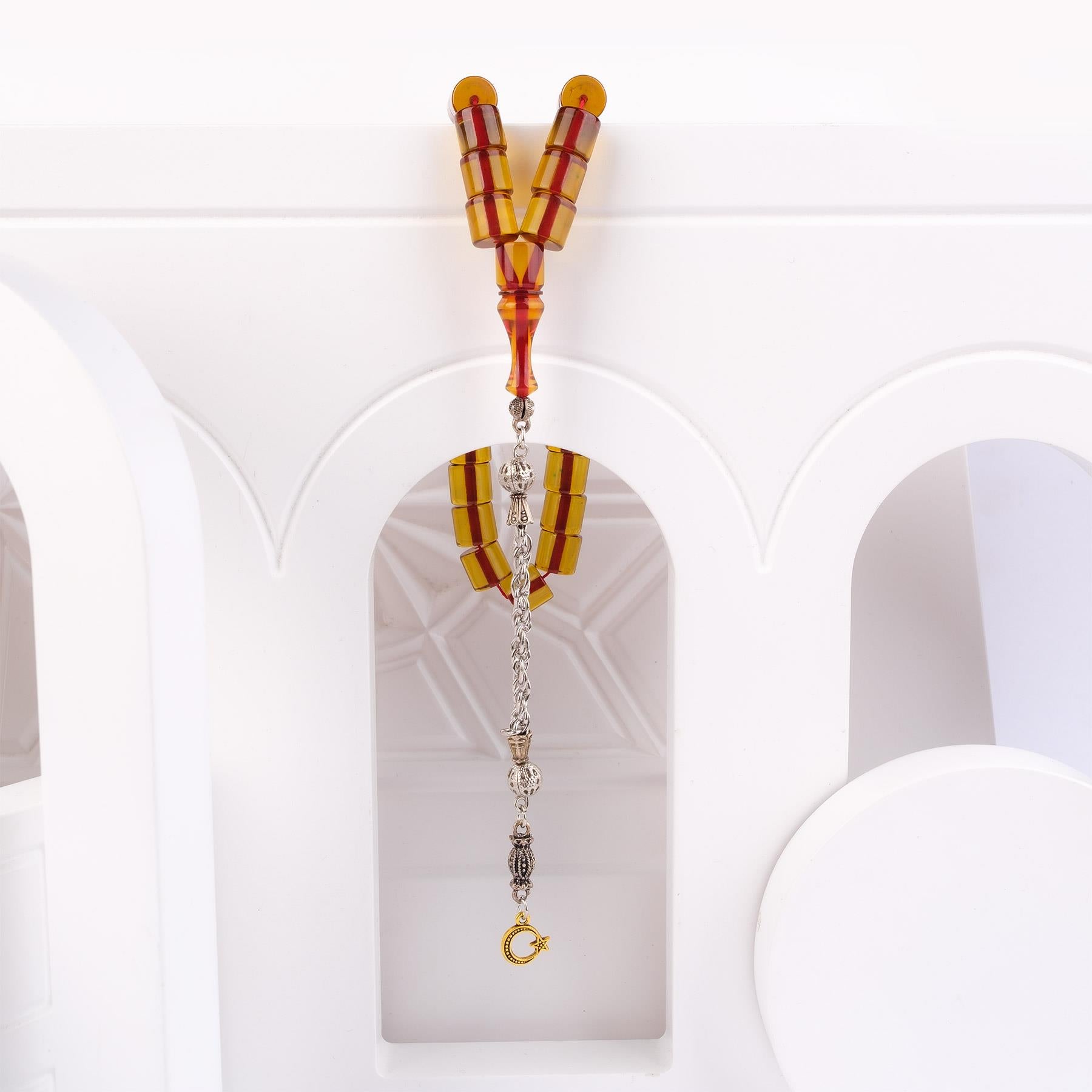 Ve Tesbih Cut Model Fire Amber Rosary 2