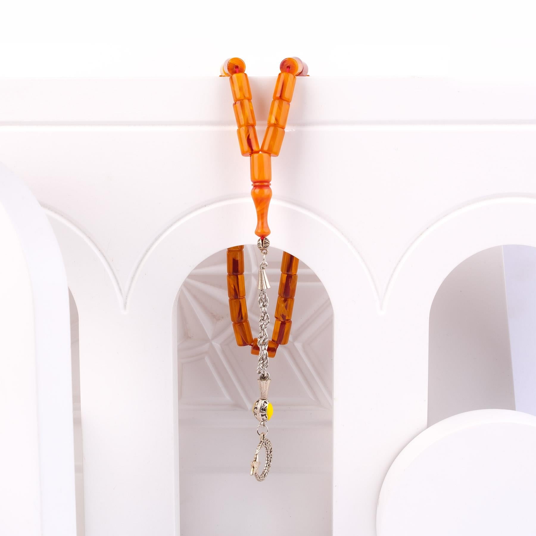 Ve Tesbih Cutting Model Crimped Amber Prayer Beads 1