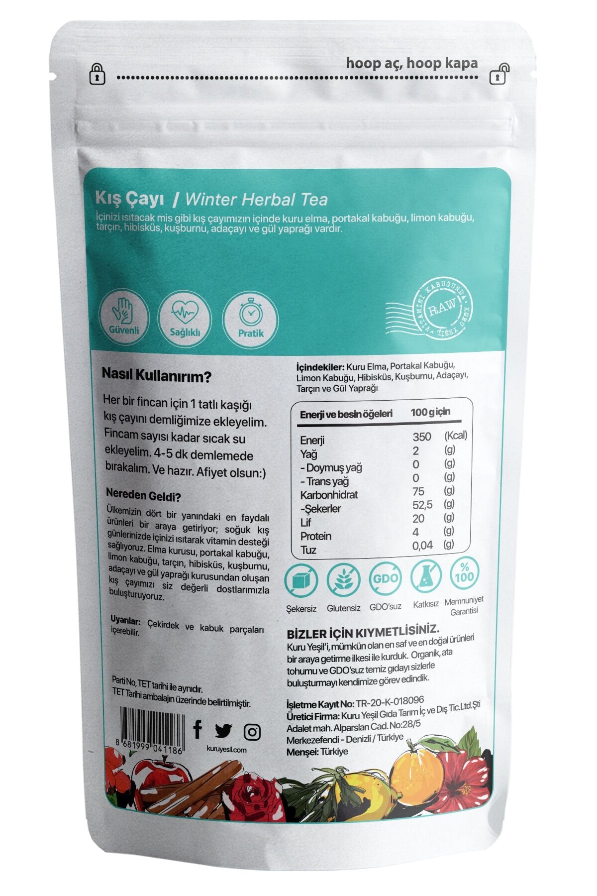 kuru yeşil  dry winter tea 100g 2