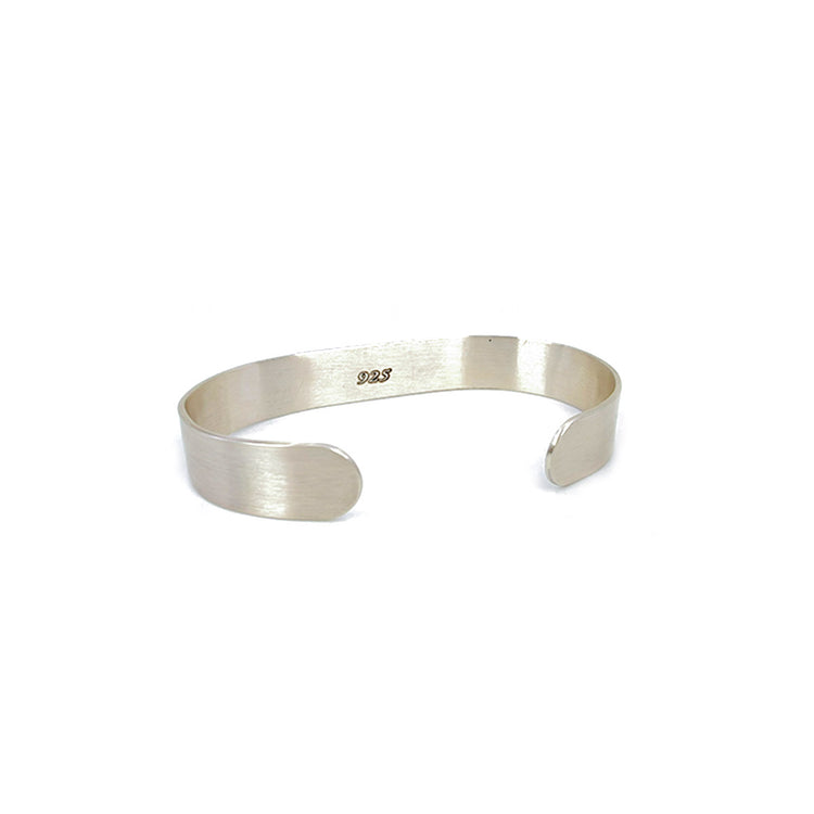 A Person Is With His Loved One Written Engraving Handcuff Bracelet 2