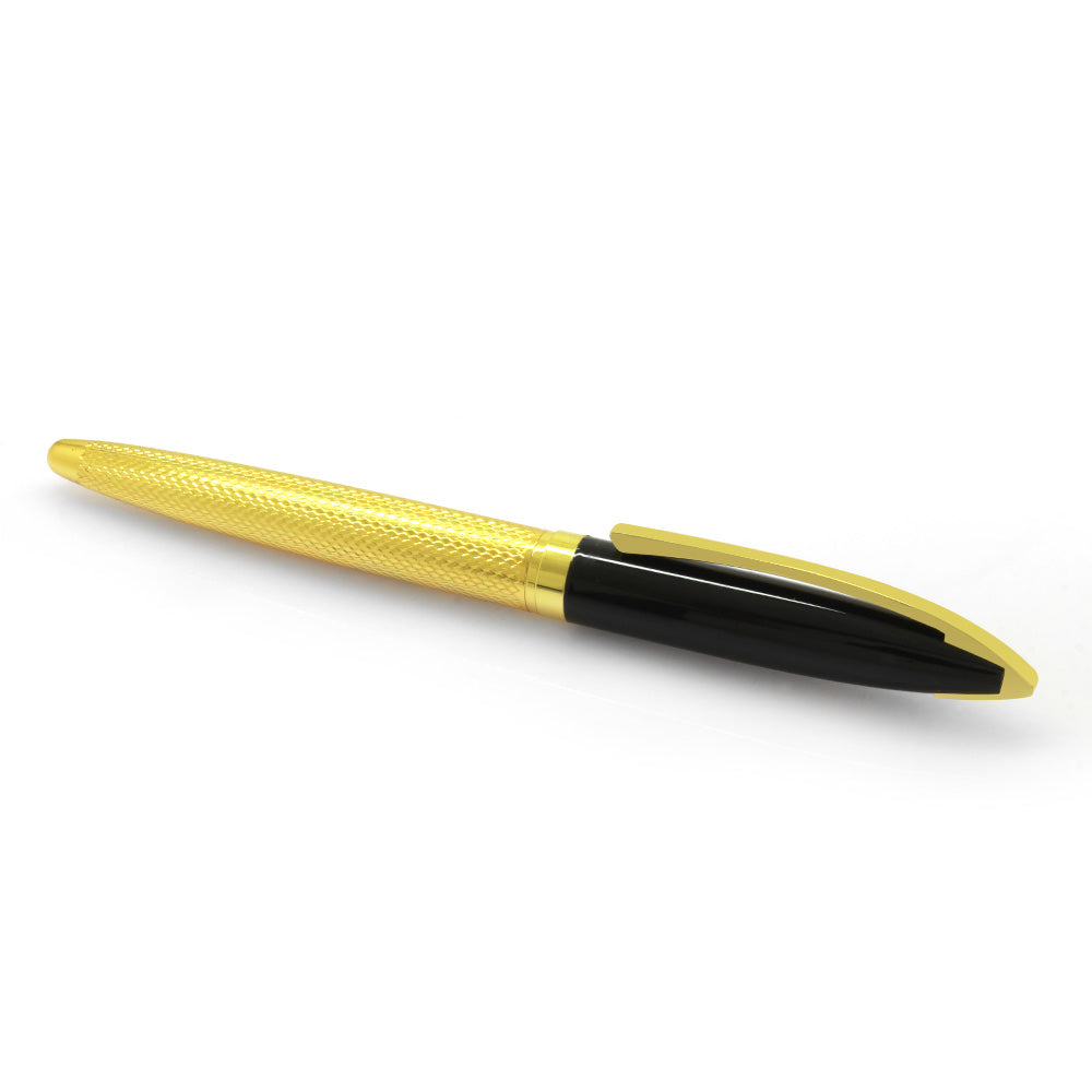 Yellow-Black Color Roller Ballpoint Pen 