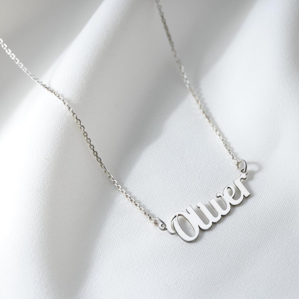 Ve Tesbih Personalized Named Silver Necklace 1