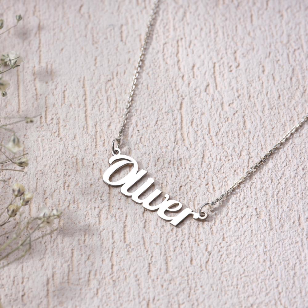 Ve Tesbih Personalized Named Silver Necklace 2