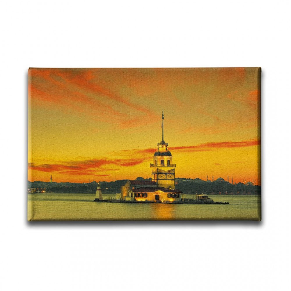 Ve Tesbih Maiden's Tower Canvas Painting 1