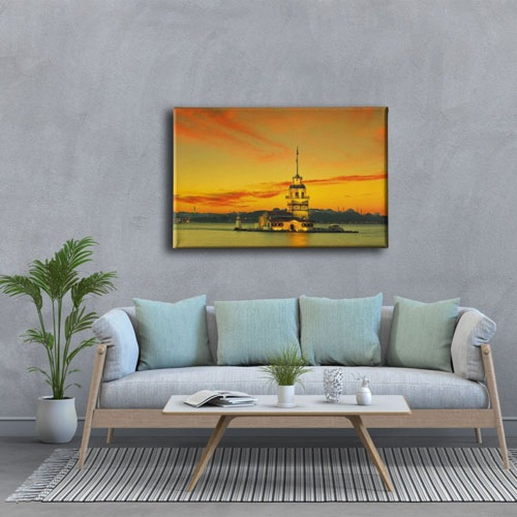 Ve Tesbih Maiden's Tower Canvas Painting 3