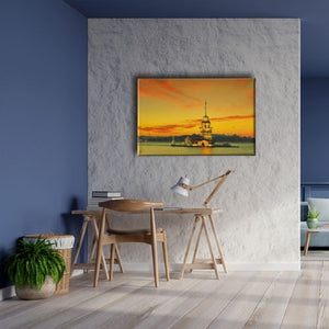 Ve Tesbih Maiden's Tower Canvas Painting 5