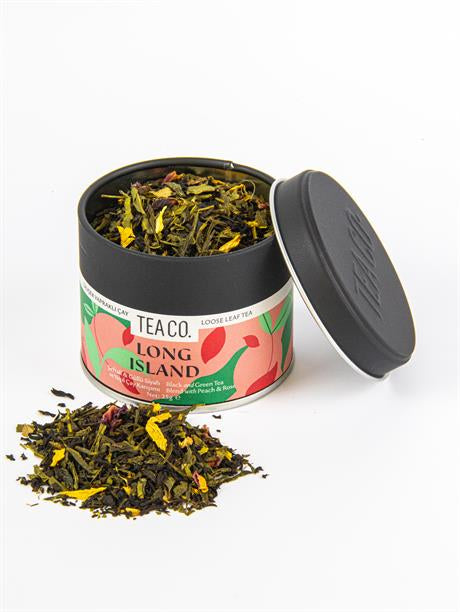 tea co black and green tea mix with peach long island 25g 2