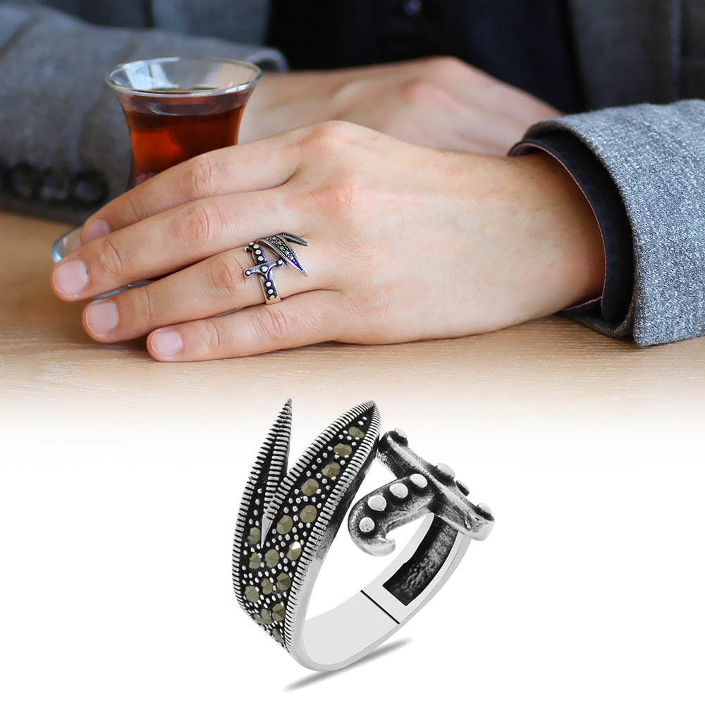 Zulfiqar Design 925 Sterling Silver Men's Ring