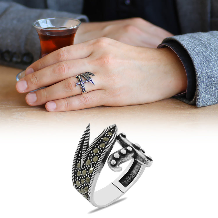 Zulfiqar Design 925 Sterling Silver Men's Ring