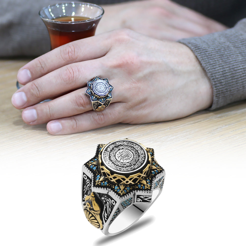 Star Design 925 Sterling Silver Men's Ring 