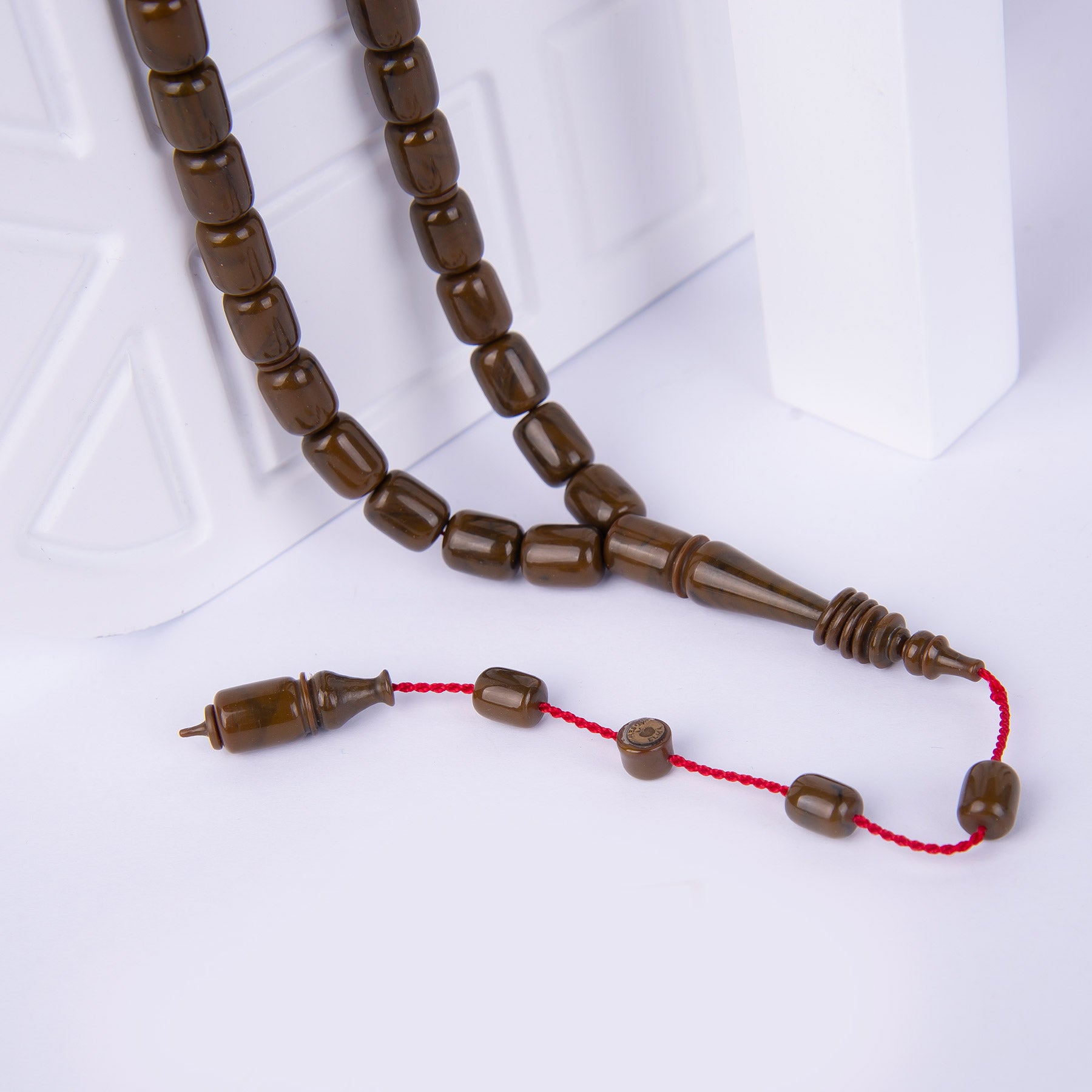 Mesut Elma Master Craftsmanship Capsule Cut Pressed Amber Prayer Beads 3