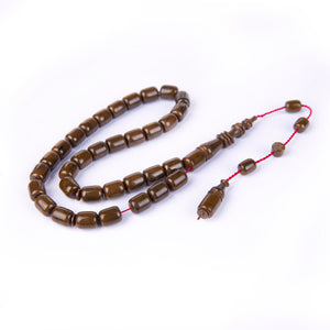 Mesut Elma Master Craftsmanship Capsule Cut Pressed Amber Prayer Beads 4