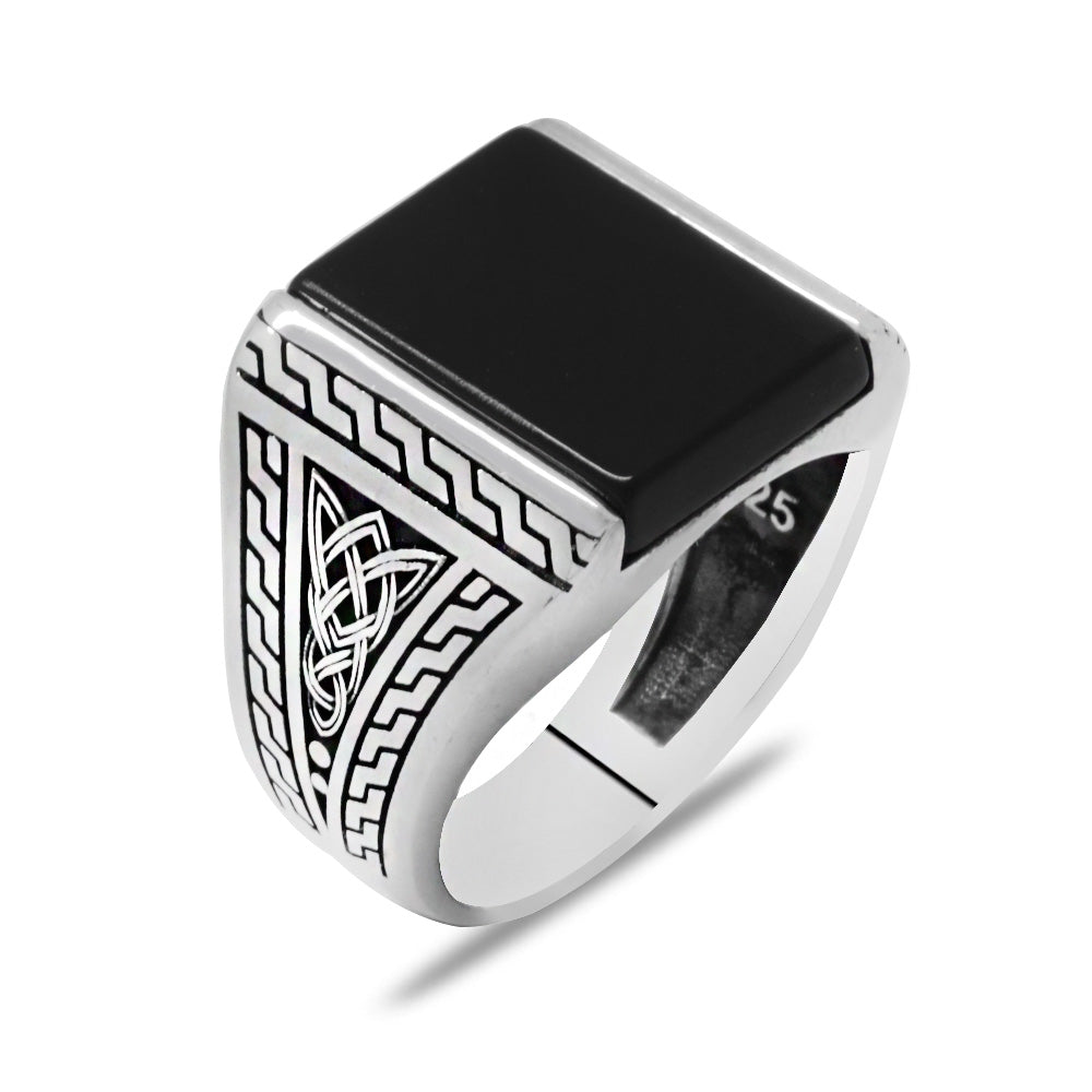 Onyx Stone 925 Sterling Silver Men's Ring