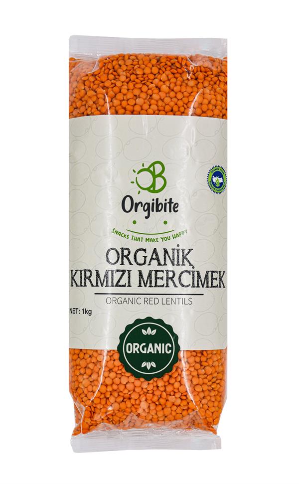 Orgibite Organic Red Lentils 1 Kg Package