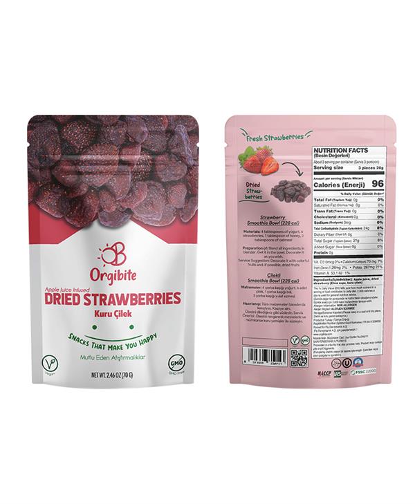 Orgibite Dried Strawberries