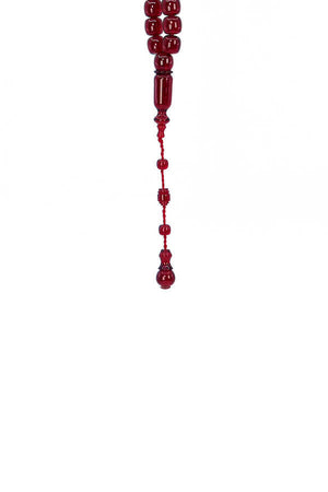 Ve Tesbih Ottoman Capsule Cut Fire Amber Rosary 3