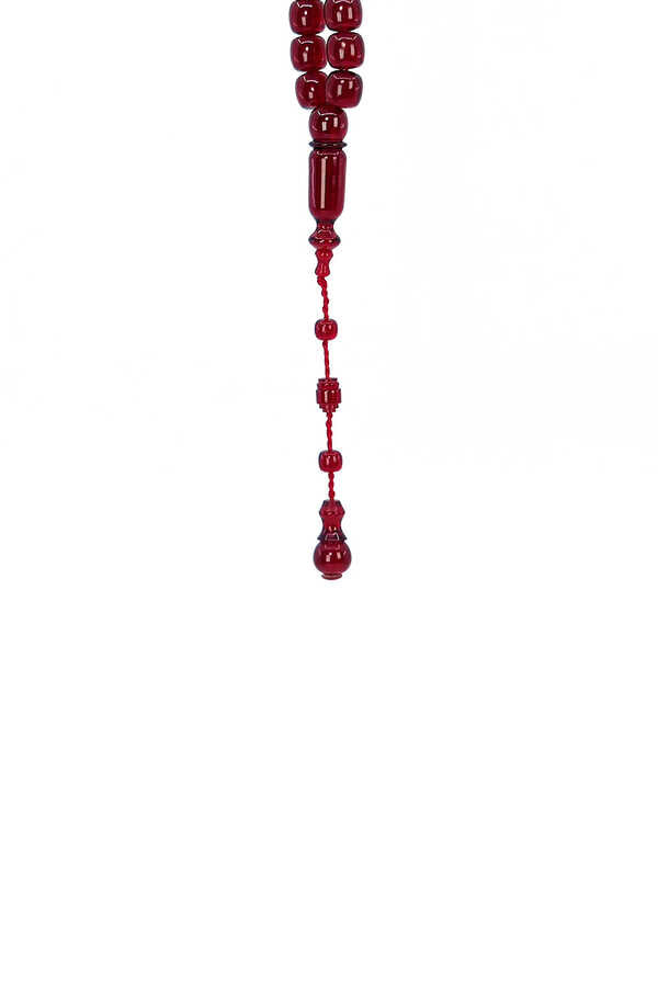 Ve Tesbih Ottoman Capsule Cut Fire Amber Rosary 3