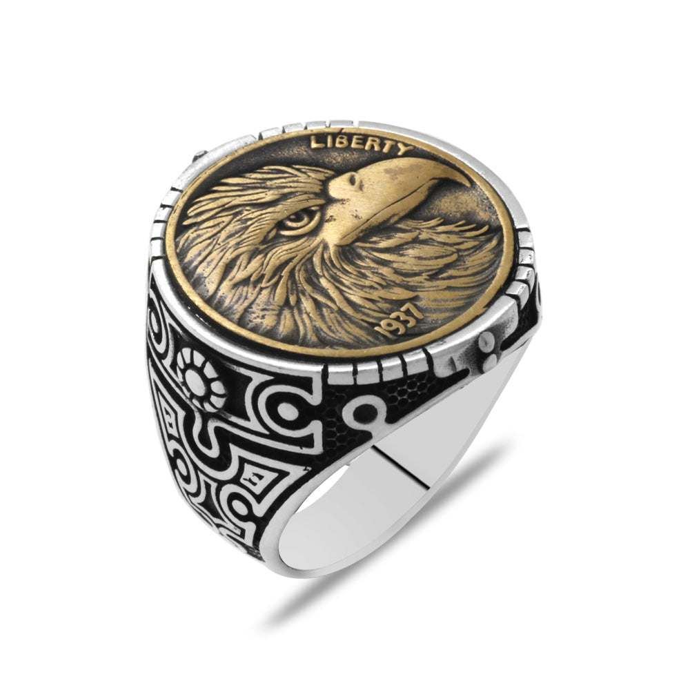 Eagle 925 Sterling Silver Men's Ring