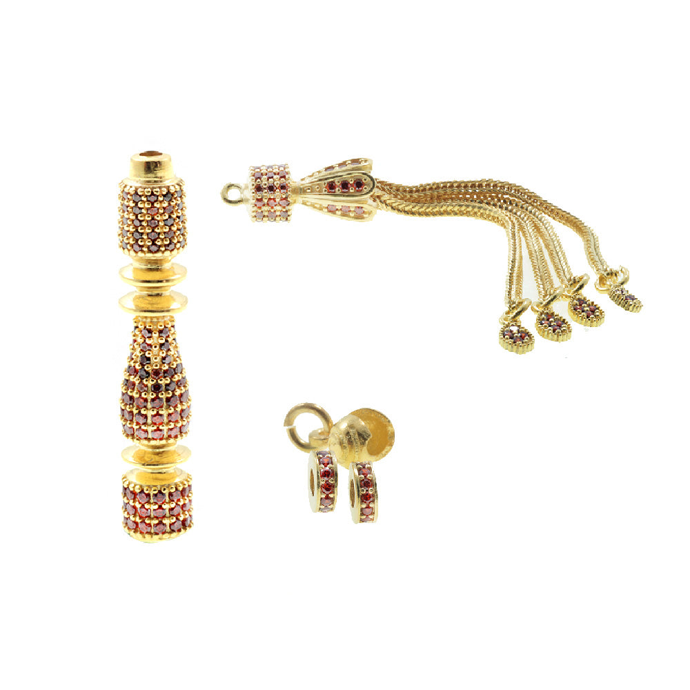 Specially Crafted Zircon Stone Imame Tassel Set
