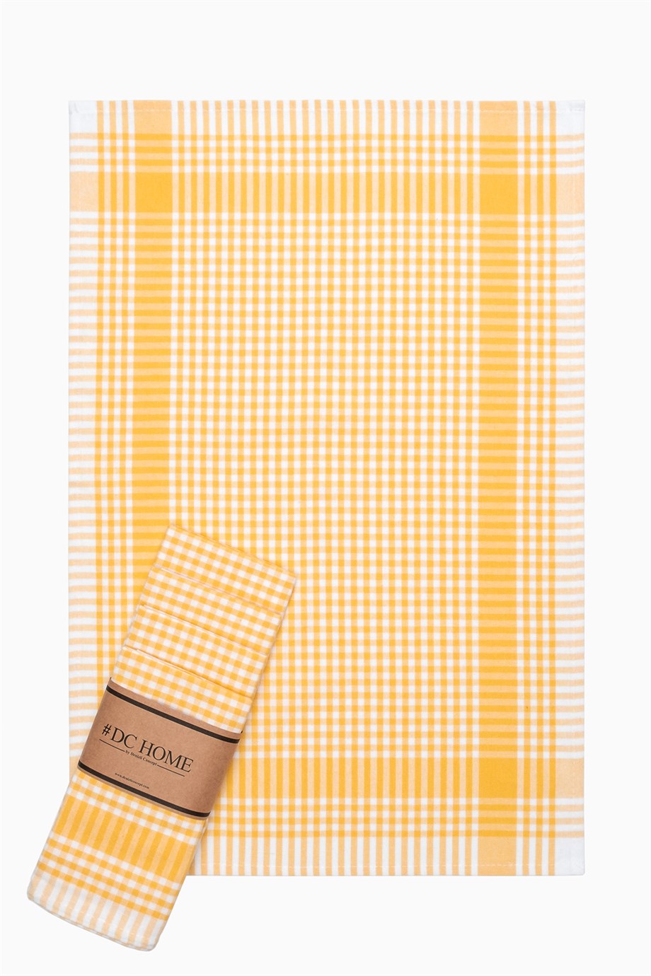 DENIZLI CONCEPT Pöti Checkered Tea Towel Yellow