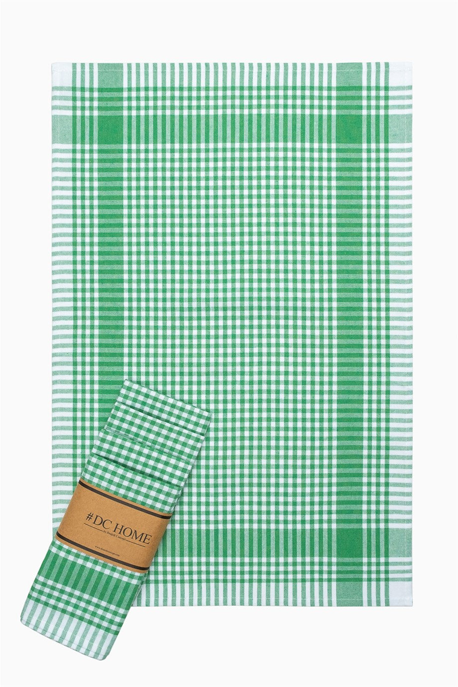 DENIZLI CONCEPT Pöti Checkered Tea Towel Green