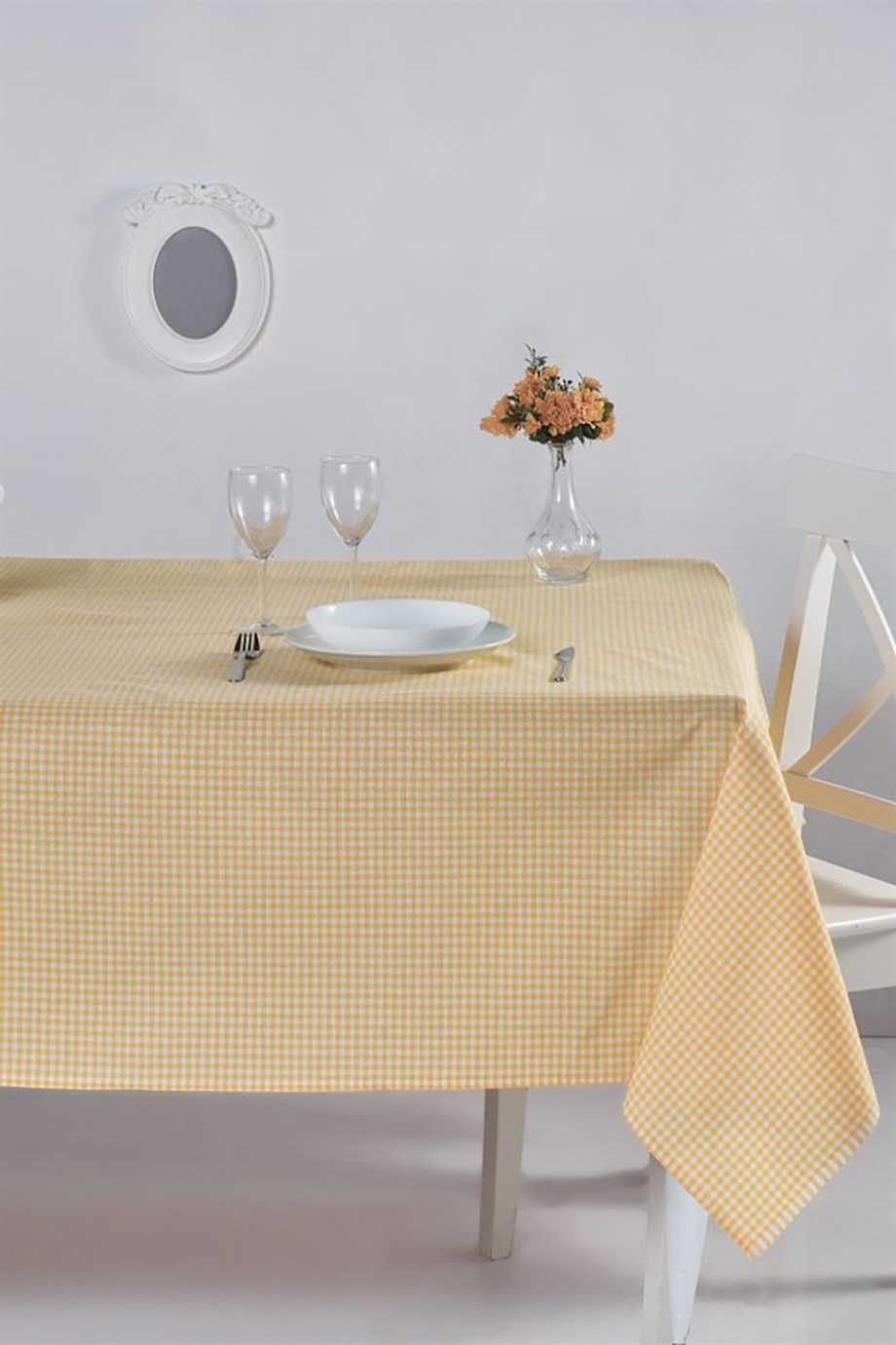 DENIZLI CONCEPT Gingham Tablecloth Yellow