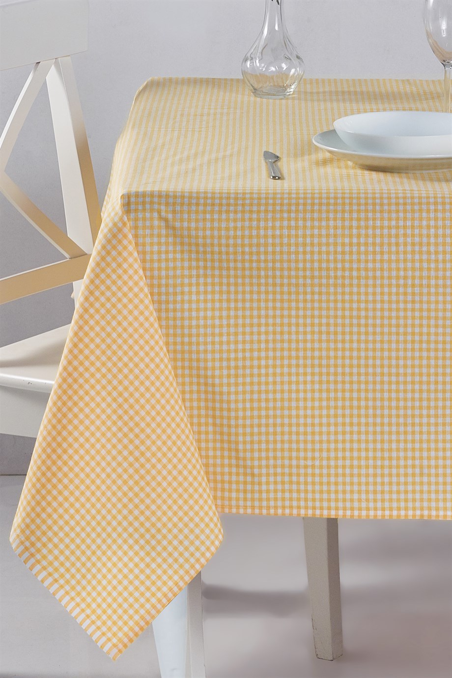 DENIZLI CONCEPT Gingham Tablecloth Yellow