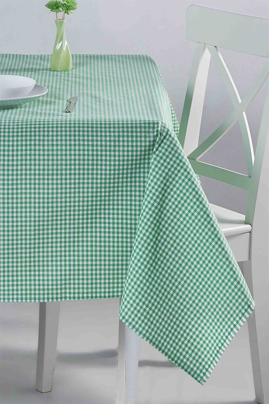 DENIZLI CONCEPT  Gingham Tablecloth Green