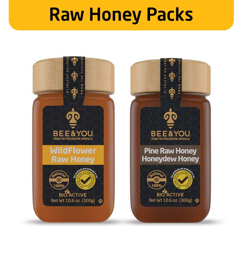 bee and you raw honey packs 600g