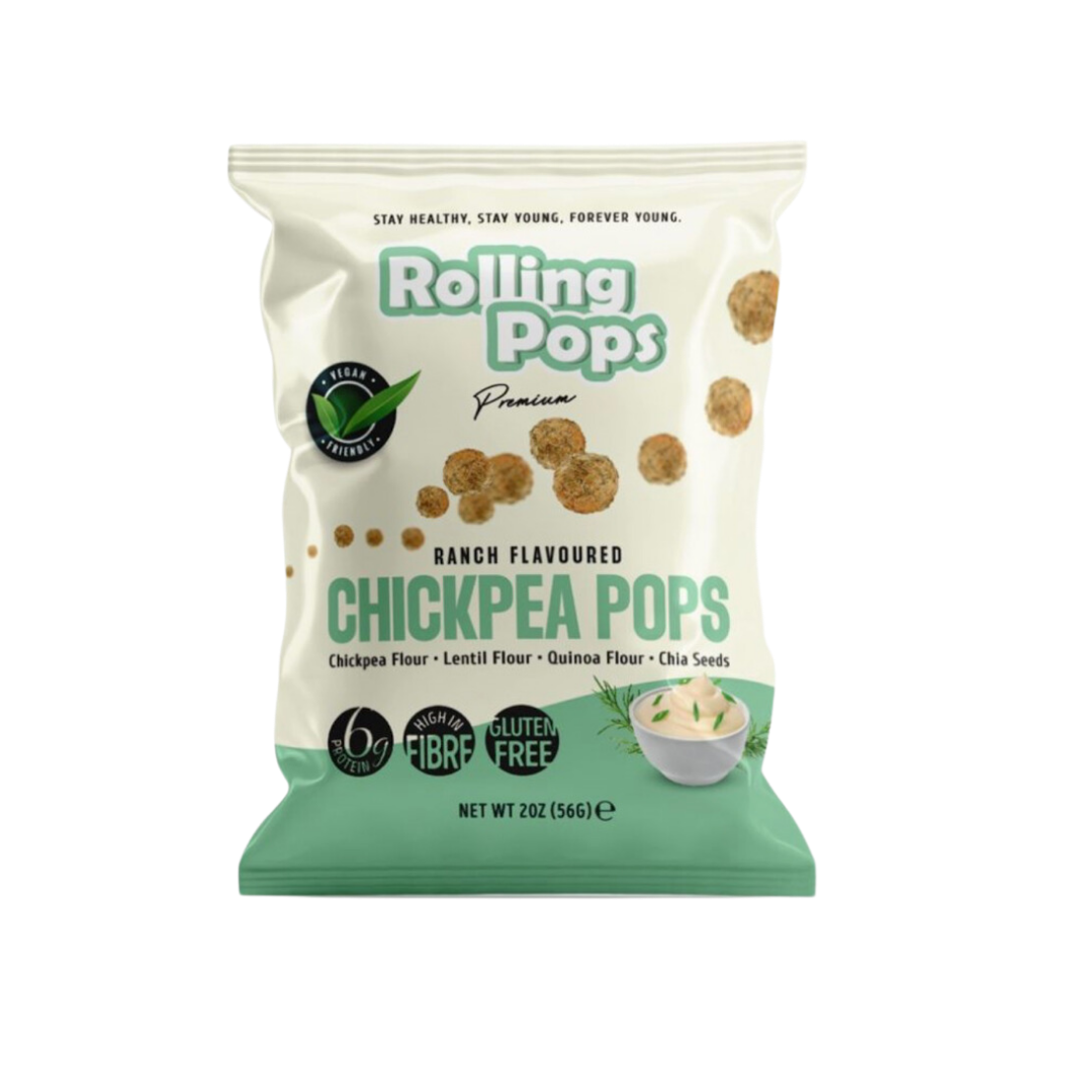 Rolling Pops Chickpea Chips with Ranch Sauce 56g