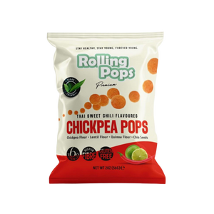 Rolling Pops Thai Chickpea Chips with Sweet Hot Sauce 56g